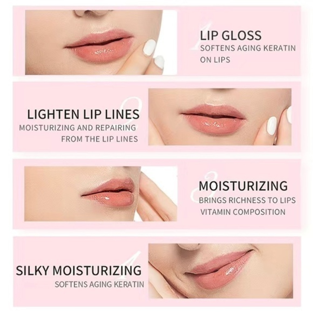 10 pcs pink crystal lip mask patches